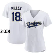 Shelby Miller Women's Los Angeles Dodgers White/Gold Authentic 2021 Gold Program Player Jersey