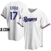 Shin-Soo Choo Men's Texas Rangers White Replica Home 2023 World Series Champions Jersey