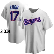 Shin-Soo Choo Men's Texas Rangers White Replica Home Cooperstown Collection 2023 World Series Champions Jersey