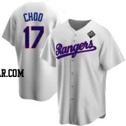 Shin-Soo Choo Men's Texas Rangers White Replica Home Cooperstown Collection 2023 World Series Jersey