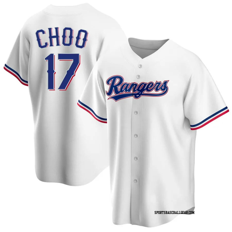 Shin-Soo Choo Men's Texas Rangers White Replica Home Jersey