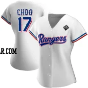 Shin-Soo Choo Women's Texas Rangers White Authentic Home 2023 World Series Jersey