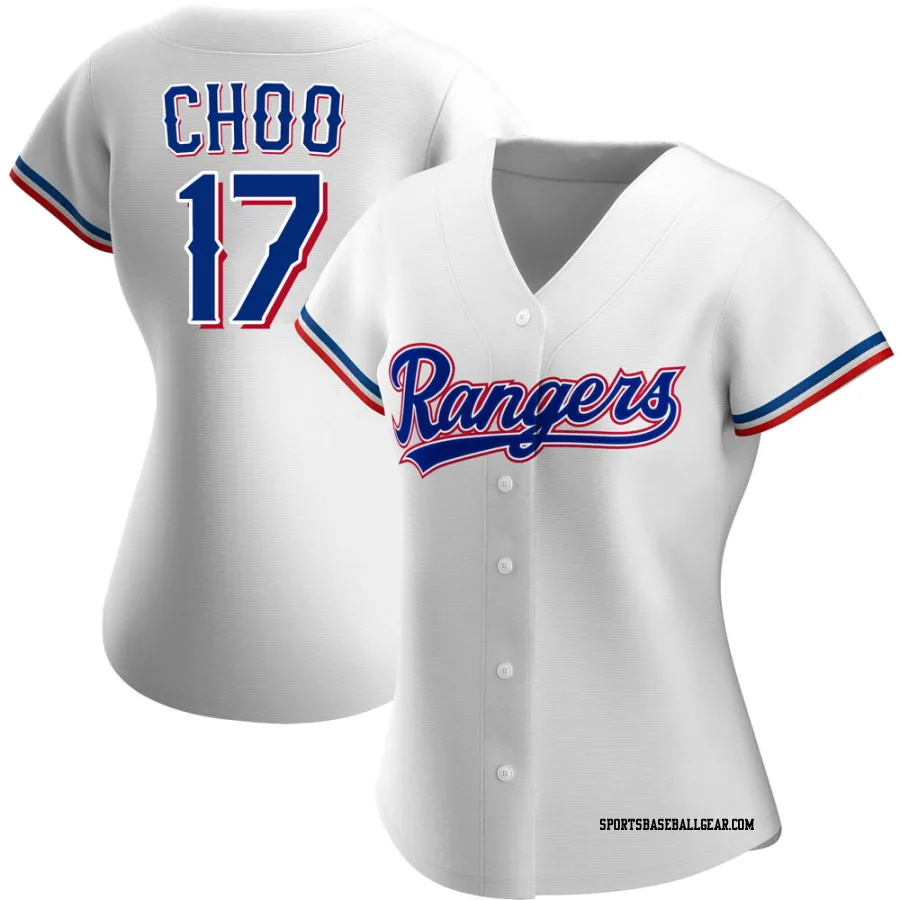 Shin-Soo Choo Women's Texas Rangers White Authentic Home Jersey