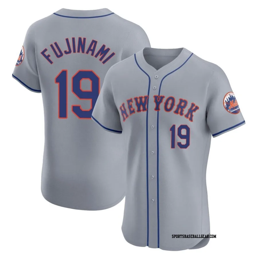 Shintaro Fujinami Men's New York Mets Gray Elite Road Jersey