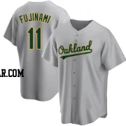 Shintaro Fujinami Men's Oakland Athletics Gray Replica Road Jersey