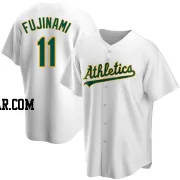 Shintaro Fujinami Men's Oakland Athletics White Replica Home Jersey