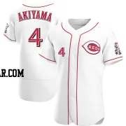 Shogo Akiyama Men's Cincinnati Reds White Authentic Home Jersey