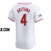 Shogo Akiyama Men's Cincinnati Reds White Elite Home Patch Jersey