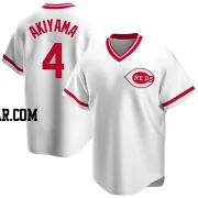 Shogo Akiyama Men's Cincinnati Reds White Replica Home Cooperstown Collection Jersey