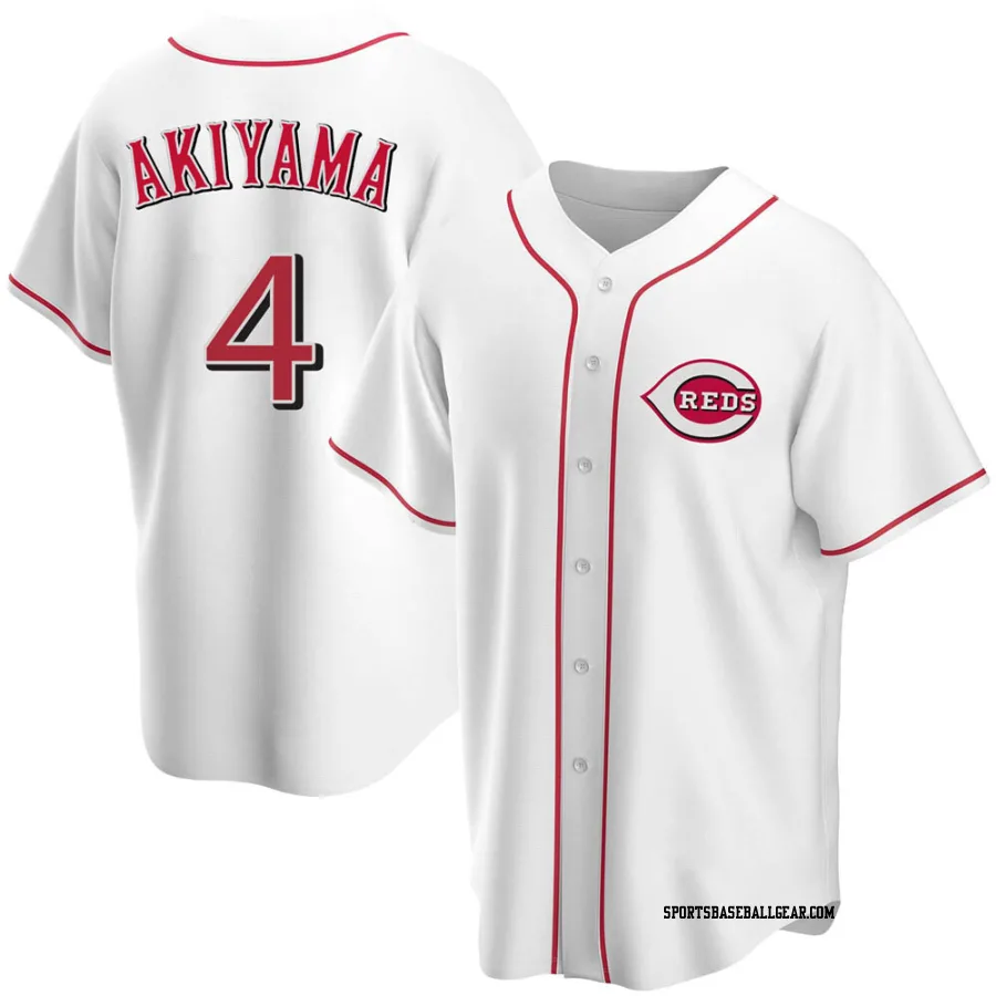 Shogo Akiyama Men's Cincinnati Reds White Replica Home Jersey