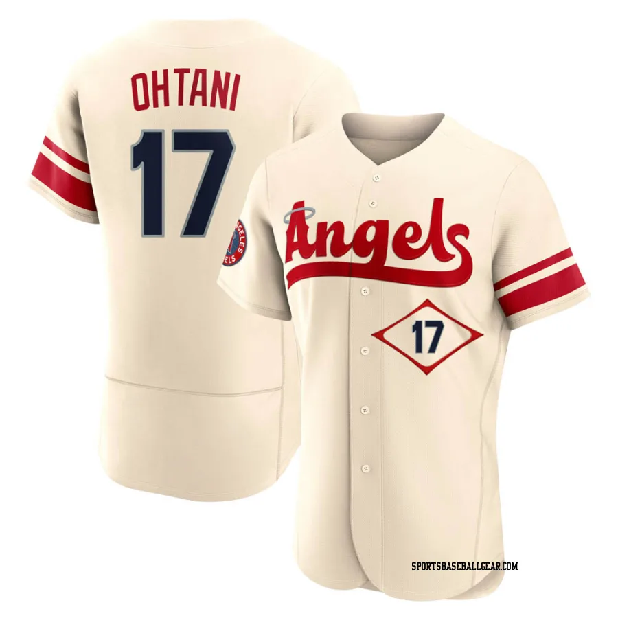 Shohei Ohtani Men's Los Angeles Angels Cream Authentic 2022 City Connect Jersey