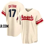 Shohei Ohtani Men's Los Angeles Angels Cream Replica 2022 City Connect Jersey