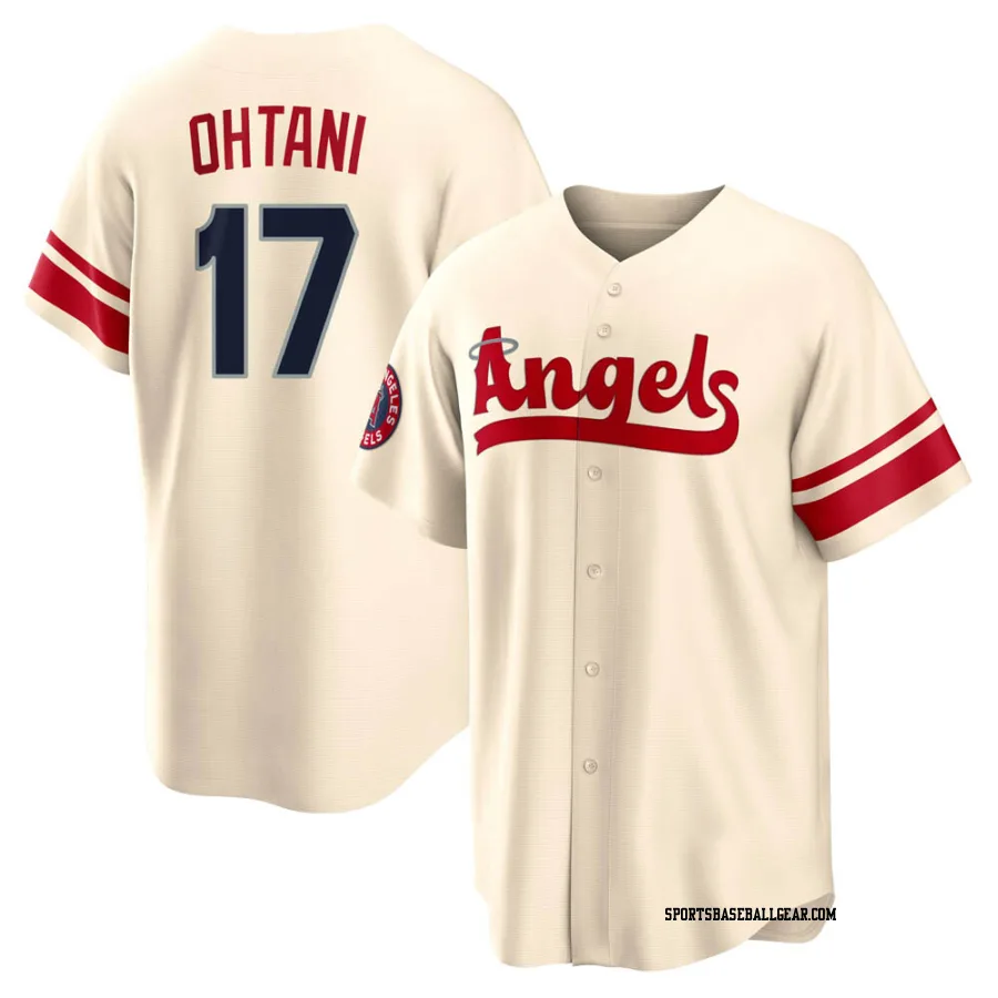 Shohei Ohtani Men's Los Angeles Angels Cream Replica 2022 City Connect Jersey