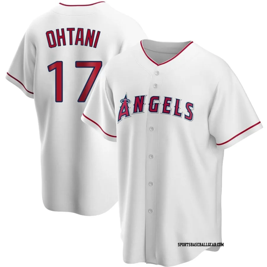 Shohei Ohtani Men's Los Angeles Angels White Replica Home Jersey