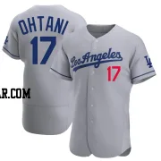 Shohei Ohtani Men's Los Angeles Dodgers Gray Authentic Away Jersey