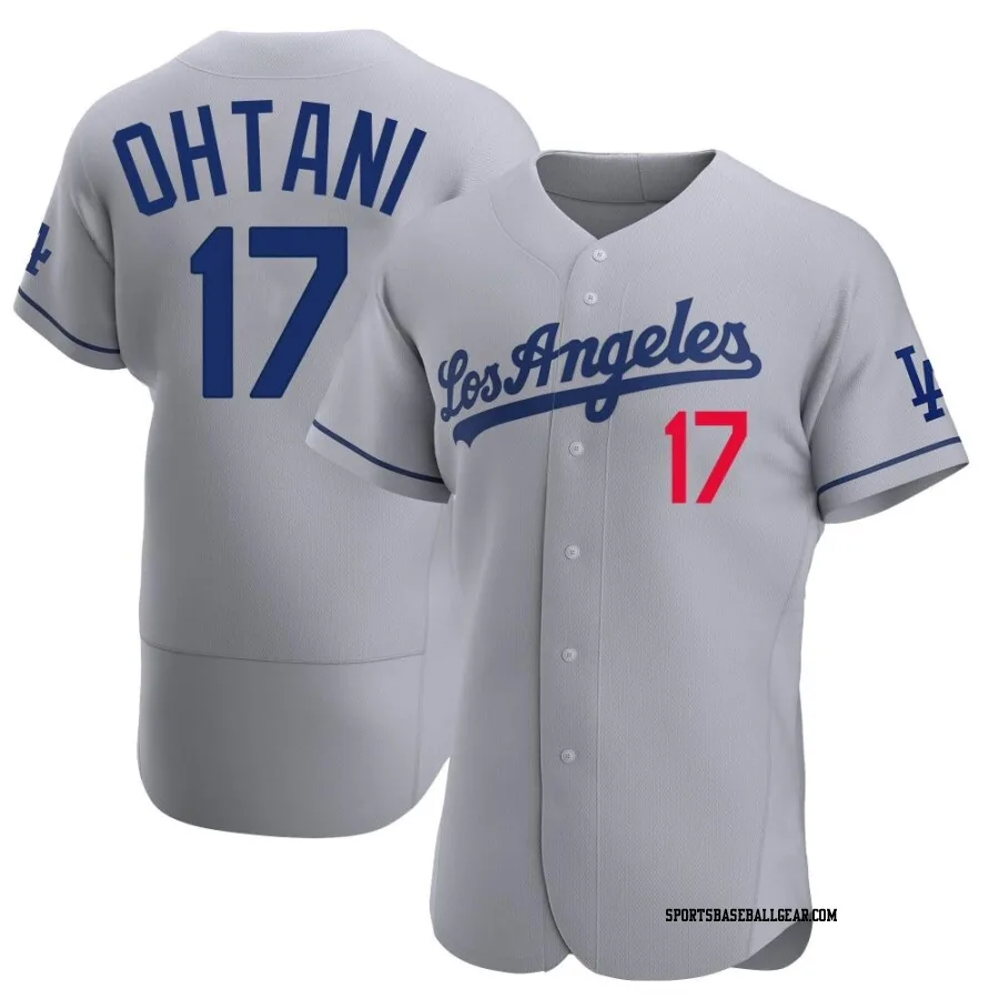 Shohei Ohtani Men's Los Angeles Dodgers Gray Authentic Away Jersey