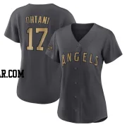 Shohei Ohtani Women's Los Angeles Angels Charcoal Game Authentic 2022 All-Star Jersey