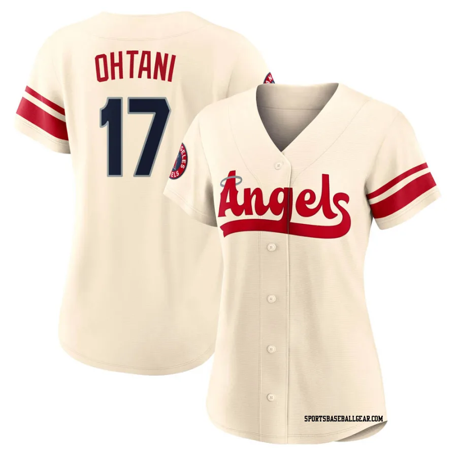 Shohei Ohtani Women's Los Angeles Angels Cream Replica 2022 City Connect Jersey