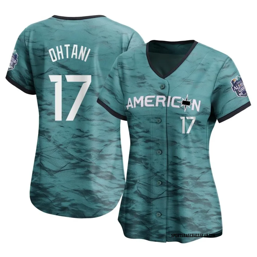 Shohei Ohtani Women's Los Angeles Angels Teal Limited American League Game 2023 All-Star Jersey