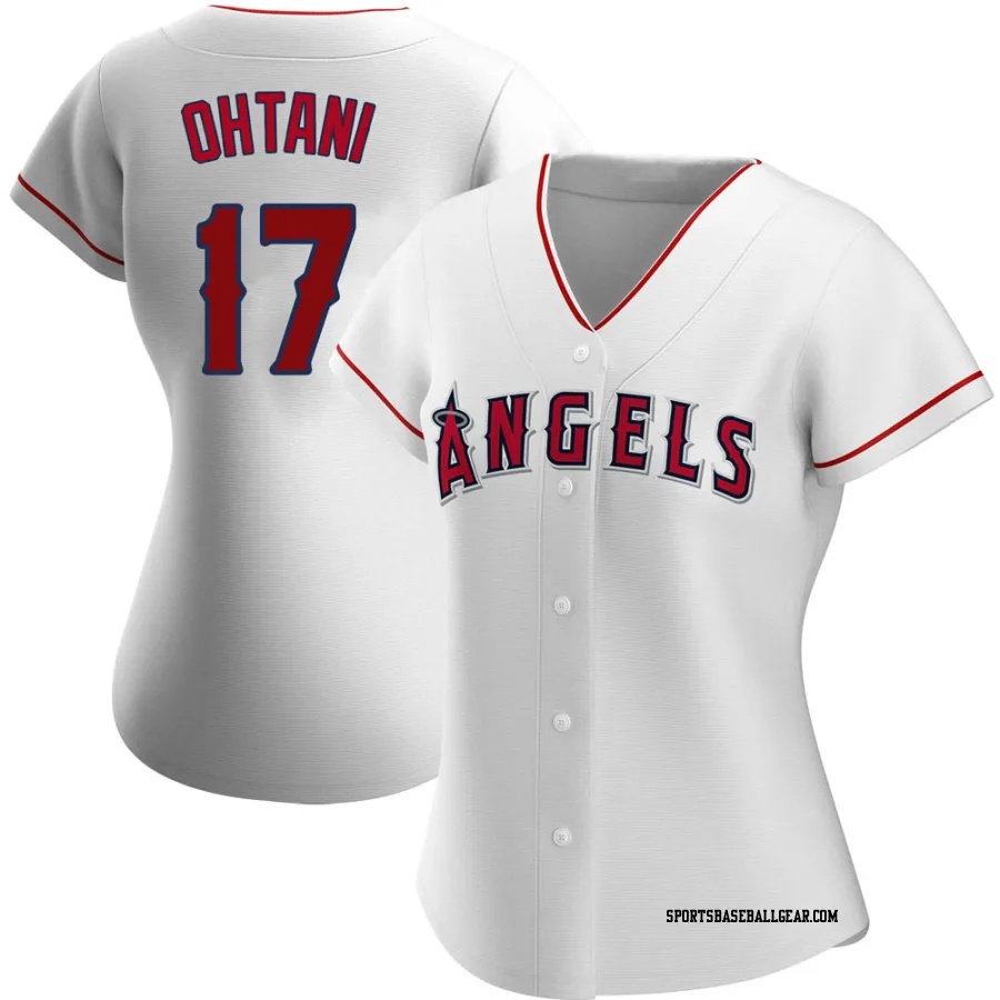 Shohei Ohtani Women's Los Angeles Angels White Replica Home Jersey