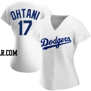 Shohei Ohtani Women's Los Angeles Dodgers White Replica Home Jersey