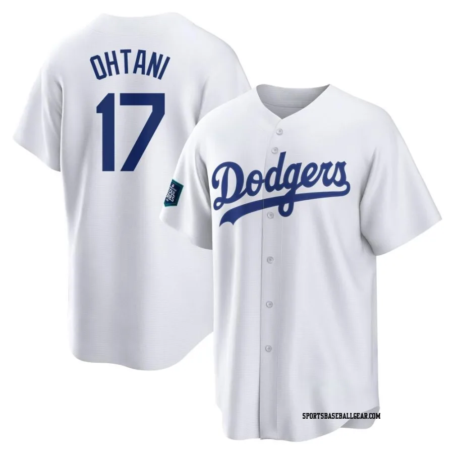 Shohei Ohtani Youth Los Angeles Dodgers White Replica 2024 World Tour Seoul Series Home Jersey