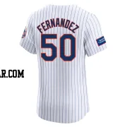 Sid Fernandez Men's New York Mets White Elite Home Patch Jersey