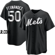 Sid Fernandez Youth New York Mets Black/White Replica Jersey