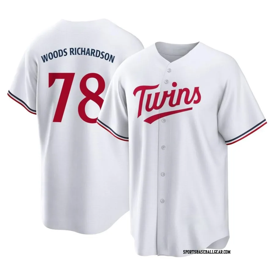 Simeon Woods Richardson Men's Minnesota Twins White Replica Home Jersey