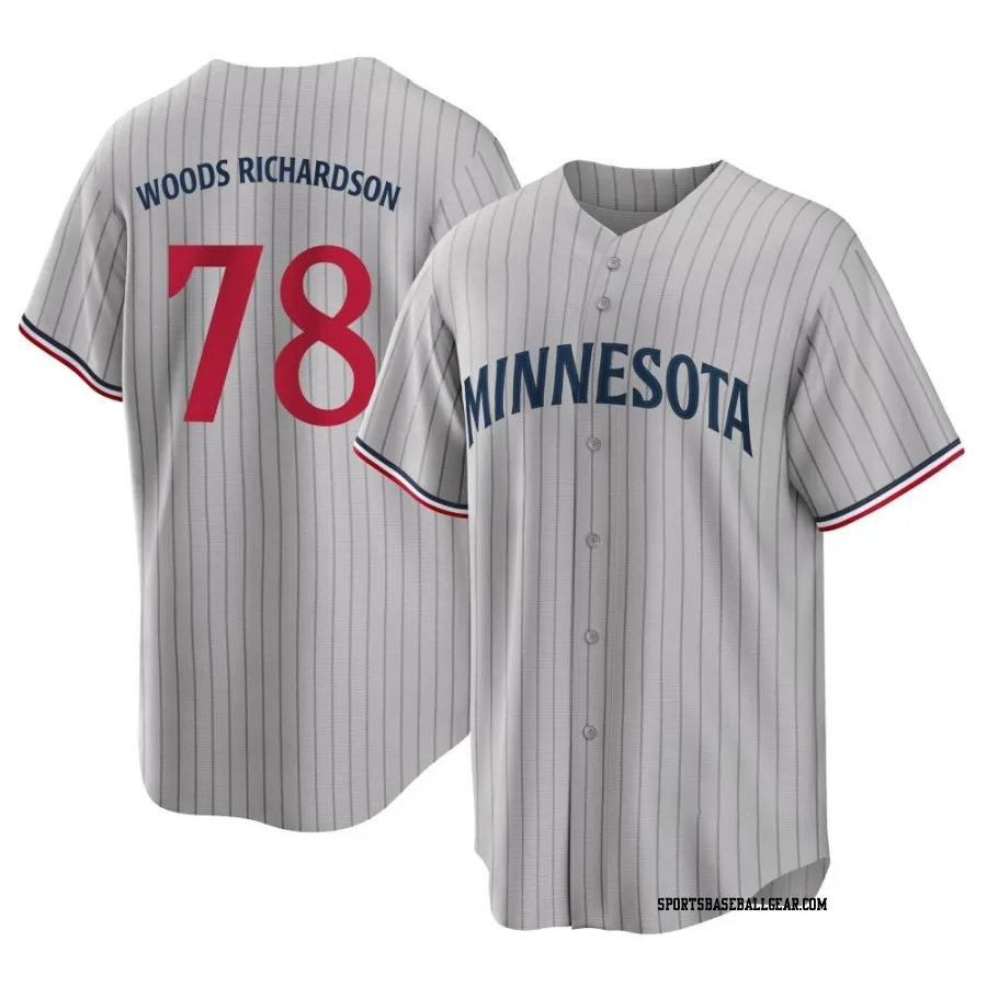 Simeon Woods Richardson Youth Minnesota Twins Gray Replica Road Jersey