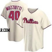 Simon Muzziotti Men's Philadelphia Phillies Cream Replica Alternate Jersey