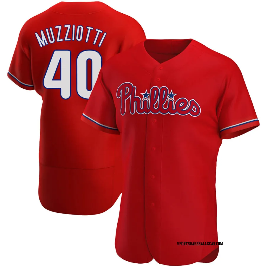 Simon Muzziotti Men's Philadelphia Phillies Red Authentic Alternate Jersey