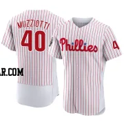 Simon Muzziotti Men's Philadelphia Phillies White Authentic 2022 World Series Home Jersey