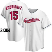 Simon Rodriguez Men's Cleveland Guardians White Replica Home Jersey