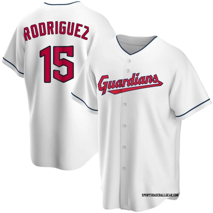 Simon Rodriguez Men's Cleveland Guardians White Replica Home Jersey