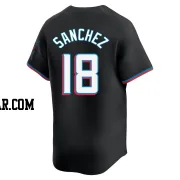 Sixto Sanchez Men's Miami Marlins Black Limited Alternate Jersey