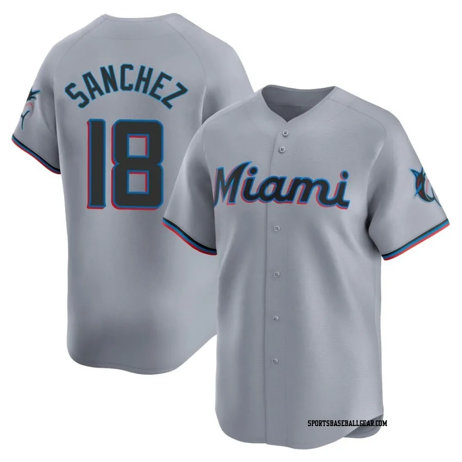 Sixto Sanchez Men's Miami Marlins Gray Limited Road Jersey