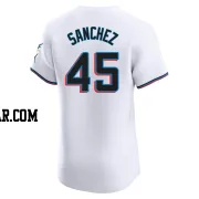 Sixto Sanchez Men's Miami Marlins White Elite Home Jersey