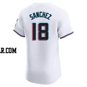 Sixto Sanchez Men's Miami Marlins White Elite Home Jersey