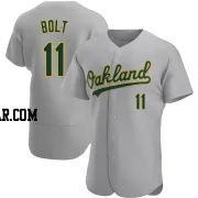 Skye Bolt Men's Oakland Athletics Gray Authentic Road Jersey