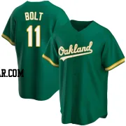 Skye Bolt Men's Oakland Athletics Green Replica Kelly Alternate Jersey