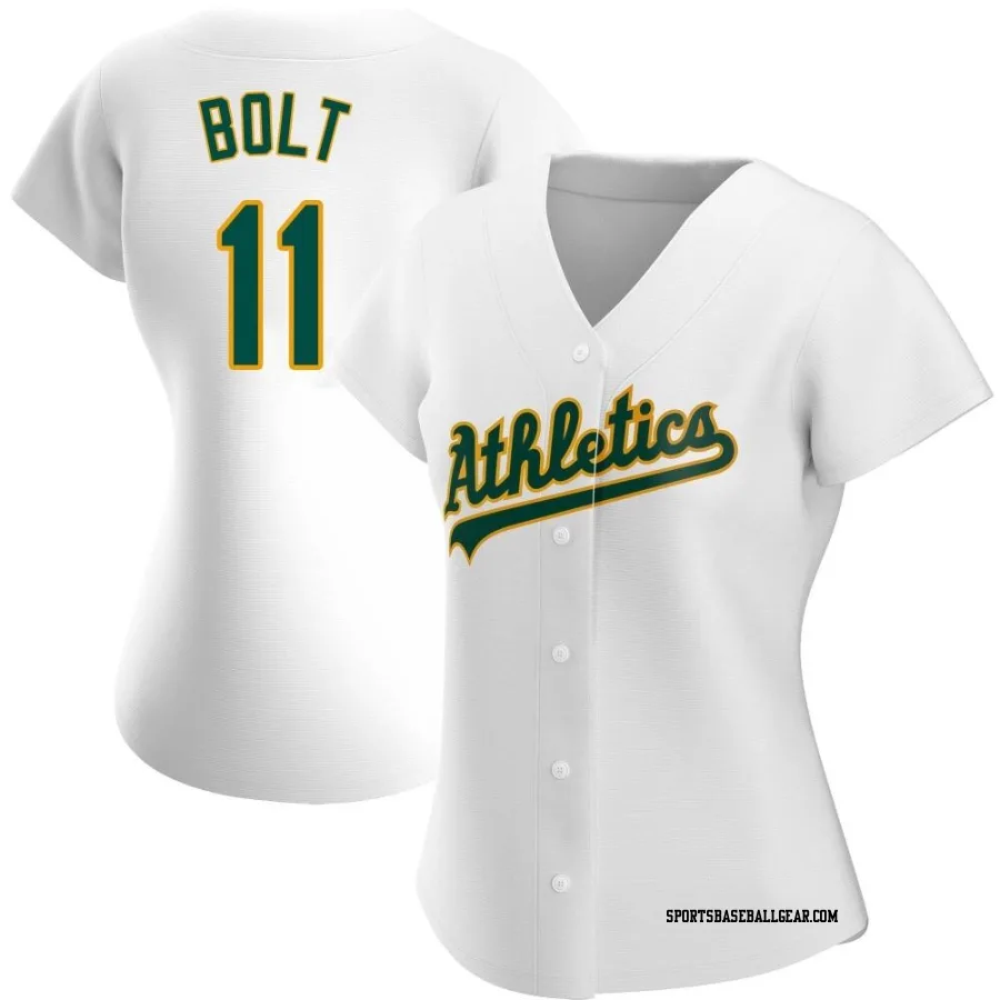 Skye Bolt Women's Oakland Athletics White Authentic Home Jersey