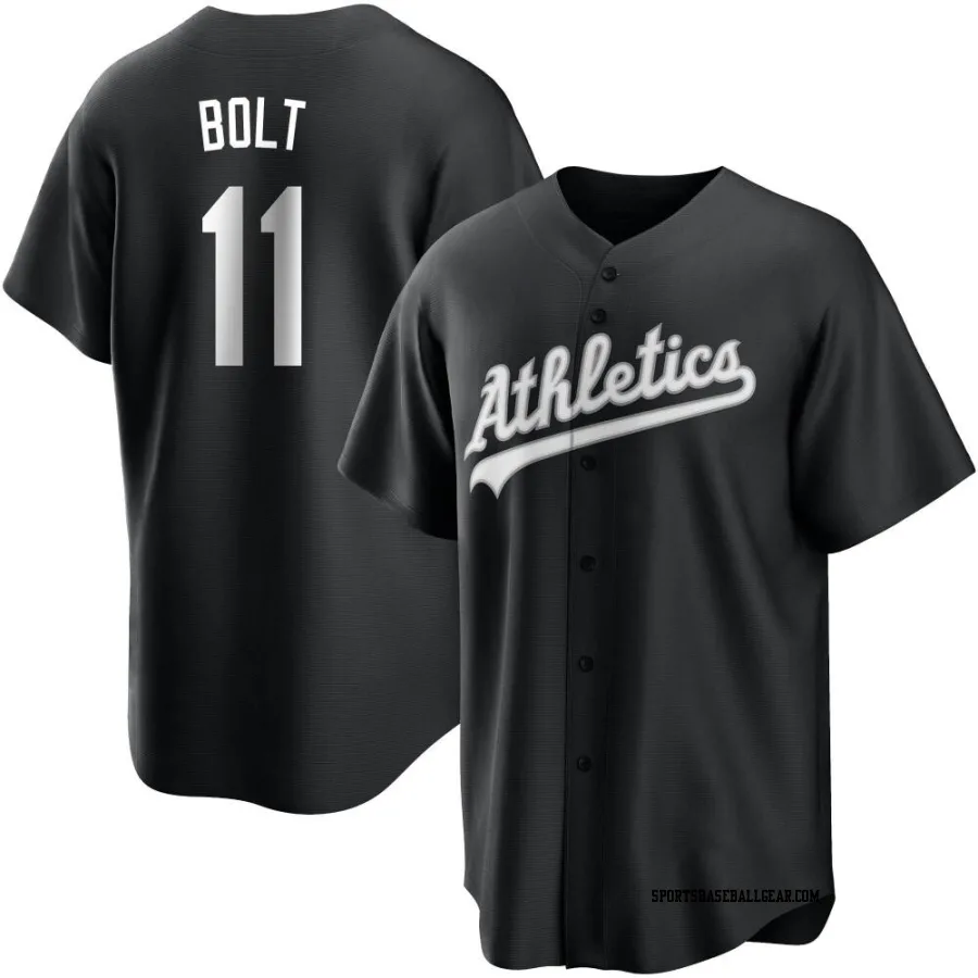 Skye Bolt Youth Oakland Athletics Black/White Replica Jersey