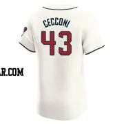 Slade Cecconi Men's Arizona Diamondbacks Cream Elite Home Jersey