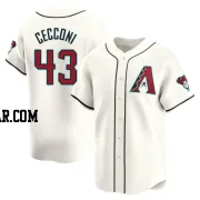 Slade Cecconi Men's Arizona Diamondbacks White Limited Home Jersey