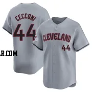 Slade Cecconi Men's Cleveland Guardians Gray Limited Road Jersey