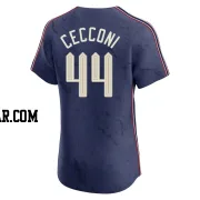 Slade Cecconi Men's Cleveland Guardians Navy Elite 2024 City Connect Jersey