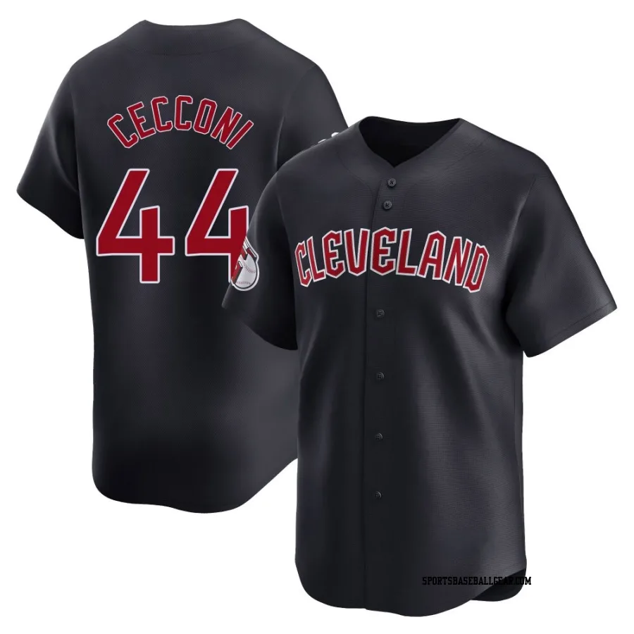 Slade Cecconi Men's Cleveland Guardians Navy Limited Alternate Jersey