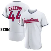 Slade Cecconi Men's Cleveland Guardians White Authentic Home Jersey