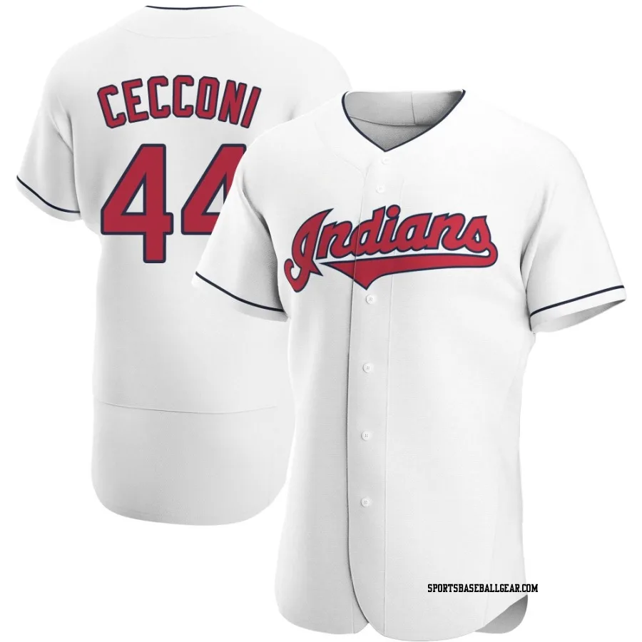 Slade Cecconi Men's Cleveland Guardians White Authentic Home Jersey